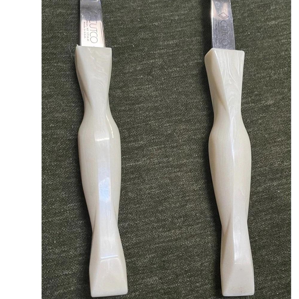 Vintage Cutco 4-Piece Kitchen Utensil Set White Pearl Handles & Stainless Steel